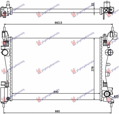 HLADNJAK MOTORA BENZIN (+/-AC) (54x37.5) (NRF)
