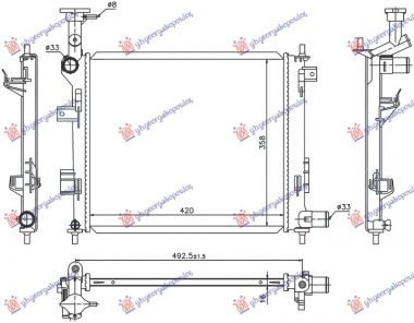 HLADNJAK MOTORA BENZIN (MAN) (42x37) (NRF)