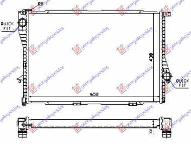 HLADNJAK MOTORA BENZIN (MAN/AUTO) (+/-AC) (65x43.8) (VALEO)