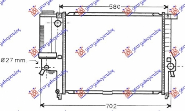 HLADNJAK MOTORA BENZIN (MANUAL/AUTOMATIC) (+AC) (520x440) (NRF)