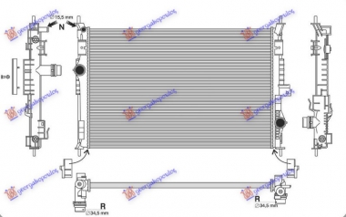 HLADNJAK MOTORA BENZIN/DIZEL (650x435x18) (VALEO TIP) (NRF)