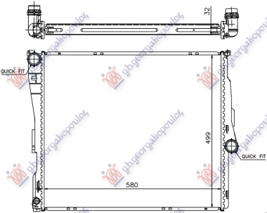 HLADNJAK MOTORA BENZIN/DIZEL (MAN/AUTO) (58x50) (VALEO)