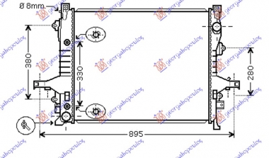 HLADNJAK MOTORA BENZIN/DIZEL (MAN/AUTO) (620x530x32) (NRF)