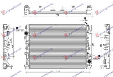 HLADNJAK MOTORA BENZIN/DIZEL (MAN/AUTO) (640x440x26) (NRF)