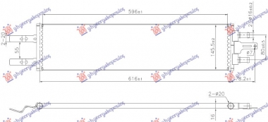 HLADNJAK MOTORA DODATNI 1.5 BENZIN/HIBRID (596x145x16) (NISSENS)
