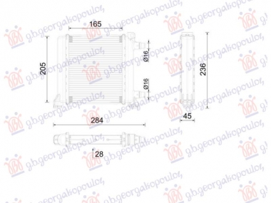 HLADNJAK MOTORA DODATNI 2.0 BENZIN (MAN/AUTO) (200x165x26) (NISSENS)