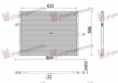 HLADNJAK MOTORA DODATNI 2.0 DIZEL  (631x506) (NRF)