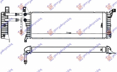 HLADNJAK MOTORA DODATNI 2.0 TDi (110/150KW) DIZEL (715x245x50) (NRF)