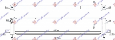HLADNJAK MOTORA DODATNI 2.5 HIBRID (NX300H) (600x75x22) (NISSENS)