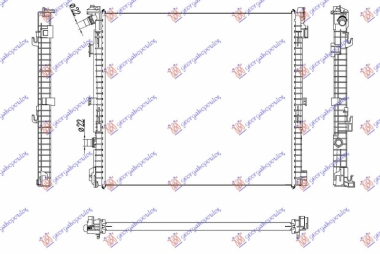 HLADNJAK MOTORA DODATNI 3.0 BENZIN - 2.0 DIZEL (615x564x26) (NRF)