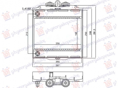 HLADNJAK MOTORA DODATNI 3.0 BENZIN (250x182) (NRF)