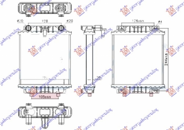 HLADNJAK MOTORA DODATNI 3.0-S6/4.0 TFSI BENZIN - 3.0 DIZEL (MAN/AUTO) (195x190) (NISSENS)