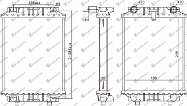 HLADNJAK MOTORA DODATNI 3.0 TFSI (MAN/AUTO) (23.5x18.8x2.6) (NRF)