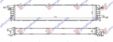HLADNJAK MOTORA DODATNI 3.0TFSi-S4 BENZIN (720x135x52) (NRF)