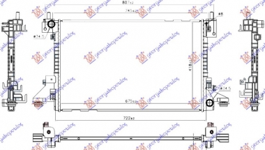 HLADNJAK MOTORA HIBRID (675x420x16) (NRF)