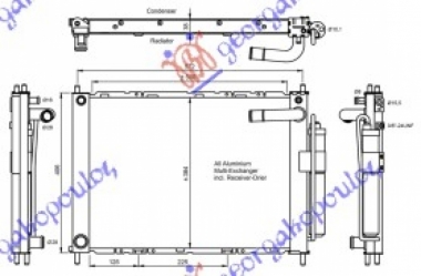 HLADNJAK MOTORA I KLIME 1.0/1.2/1.4/1.6 BENZIN (51x38x3.8) (NRF)