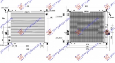 HLADNJAK MOTORA I KLIME 1.2 BENZIN (MANUELNI/AUTOMATSKI) (434x388) 03- (NISSENS)