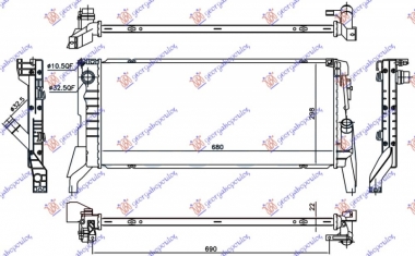 HLADNJAK MOTORA ZA SVE MODELE DIZEL (MAN) (680x298x22) (VALEO)