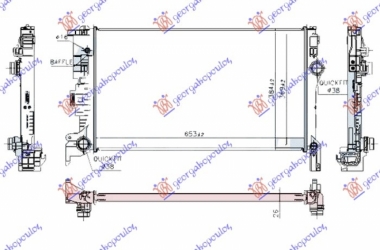 HLADNJAK MOTORA ZA SVE MODELSE BENZIN/DIZEL (650x370x26) (NRF)