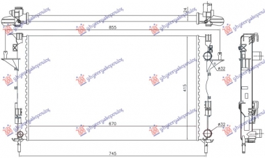 HLADNJAK MOTORA ZA SVE MODELSE BENZIN/DIZEL (+/-AC) (69x42) -2007 (NRF)