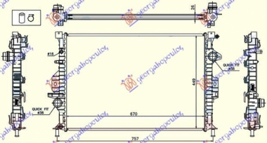 HLADNJAK MOTORA ZA SVE MODELSE BENZIN/DIZEL (AUTO) (670x449x26) (NRF)