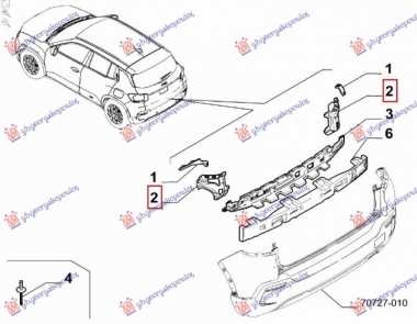 NOSAC ZADNJEG BRANIKA BOCNI PLASTICNI (O)