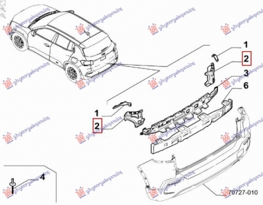 NOSAC ZADNJEG BRANIKA BOCNI PLASTICNI (O)