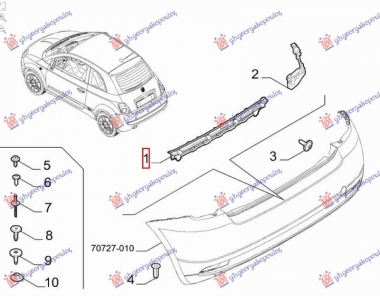 NOSAC ZADNJEG BRANIKA PLASTICNI (O)