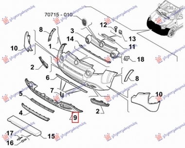 POKLOPAC PREDNJEG BRANIKA DONJI (CROSS) (O)