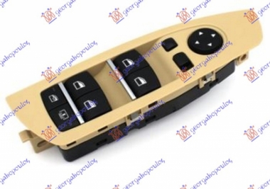 PREKIDAC U PREDNJIM VRATIMA (4 TASTERA) (KREM OKVIR) (ELEKTRO-SKLOPIV RETROVIZOR) (6 PIN)