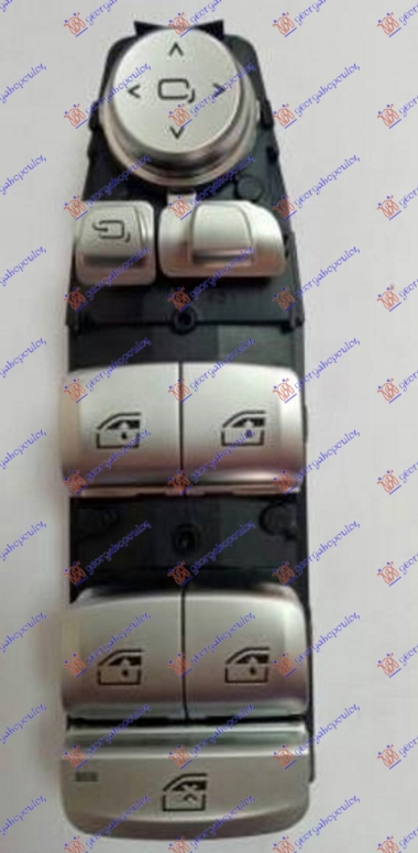 PREKIDAC U PREDNJIM VRATIMA HROM (4 TASTERA) (ELEKTRO-SKLOPIV RETROVIZOR) (11 PIN)
