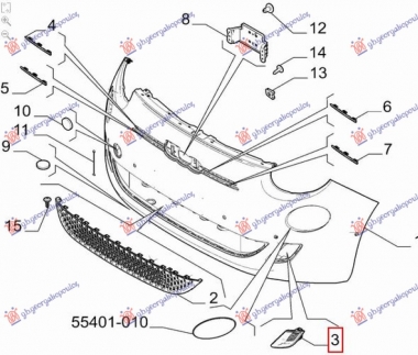 RESETKA PREDNJEG BRANIKA SPOLJASNJA (O)