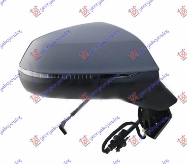 RETROVIZOR EL. SA GREJ. PM (ELEKTRO-SKLOPIV) (MIGAVAC) (MEMORIJA) (NADGLEDANJE TRAKE) (15 PIN) (A KV) (KONVEKSNO STAKLO)