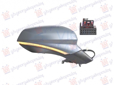 RETROVIZOR ELEK. SA GREJ PM (ELEKTRO-SKLOPIV) (MEMORIJA) (MIGAVAC) (SVETLO) (16 OTV/13 PIN) (A KVAL) (KONVENSKO STAKLO)