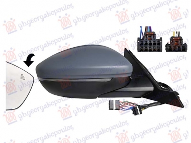 RETROVIZOR ELEK. SA GREJ. PM (ELEKTRO-SKLOPIV) (MIGAVAC) (SVETLO) (SENZOR) (MRTAV UGAO) (10OTV/10PIN+4OTV/4PIN) (A KVAL)