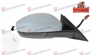 RETROVIZOR ELEK. SA GREJACEM PM (ELEK-SKLOPIV) (MEMORIJA) (BEZ SAMOZATAM) (MRTAV UGAO) (MIG) (SVETLO) (16 PIN) (A KVAL)