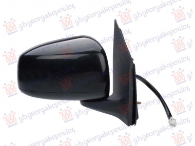 RETROVIZOR ELEKTRICNI CRNI (3 PIN) (KONVEKSNO STAKLO)