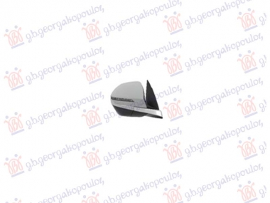 RETROVIZOR ELEKTRICNI PM (ELEKTRO-SKLOPIV) (HROM LAJSNA) (MIGAVAC) (8 PIN) (KONVEKSNO STAKLO)