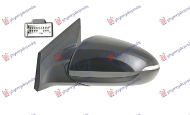 RETROVIZOR ELEKTRICNI SA GREJACEM (ELEKTRO-SKLOPIV) (MIGAVAC) (SVETLO) (16 OTV/10 PIN) (KONVEKSNO STAKLO)