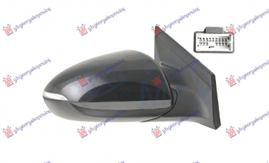 RETROVIZOR ELEKTRICNI SA GREJACEM (ELEKTRO-SKLOPIV) (MIGAVAC) (SVETLO) (16 OTV/10 PIN) (KONVEKSNO STAKLO)