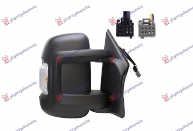 RETROVIZOR ELEKTRICNI SA GREJACEM KRATKI (ELEKTRO-SKLOPIV) (MIGAVAC) (8 OTV 8 PIN + 8 OTV 2 PIN) (A KVALITET)