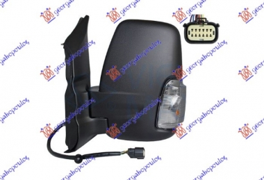 RETROVIZOR ELEKTRICNI SA GREJACEM KRATKI (ELEKTRO-SKLOPIV) (MIGAVAC) (KONVEKSNO STAKLO)