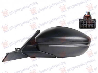 RETROVIZOR ELEKTRICNI SA GREJACEM (MIGAVAC) (10OTV/6 PIN) (A KVALITET) (KONVEKSNO STAKLO)