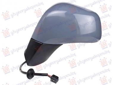 RETROVIZOR ELEKTRICNI SA GREJACEM PM (ELEKTRO-SKLOPIV) (CRNI NOSAC) (A KVALITET) (ASFERICNO STAKLO)