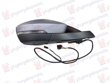 RETROVIZOR ELEKTRICNI SA GREJACEM PM (ELEKTRO-SKLOPIV) (MEMORIJA) (MIGAVAC) (SVETLO) (MRTAV UGAO) (13+2 PIN) (KONVEKSNO)