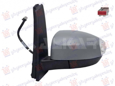 RETROVIZOR ELEKTRICNI SA GREJACEM PM (ELEKTRO-SKLOPIV) (MIGAVAC) (SVETLO) (10 PIN) (ASFERICNO STAKLO)