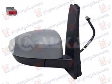 RETROVIZOR ELEKTRICNI SA GREJACEM PM (ELEKTRO-SKLOPIV) (MIGAVAC) (SVETLO) (10 PIN) (KONVEKSNO STAKLO)