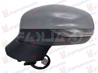 RETROVIZOR ELEKTRICNI SA GREJACEM PM (ELEKTRO-SKLOPIV) (MIGAVAC) (SVETLO) (10 PIN) (KONVEKSNO STAKLO)