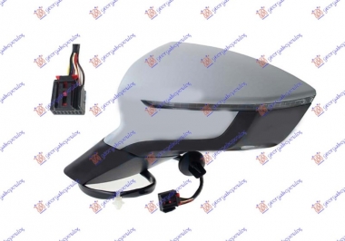 RETROVIZOR ELEKTRICNI SA GREJACEM PM (ELEKTRO-SKLOPIV) (MIGAVAC) (SVETLO) (9 PIN) (KONVEKSNO STAKLO)