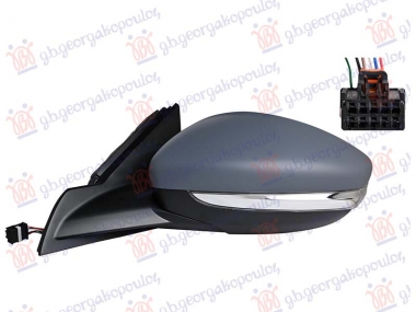 RETROVIZOR ELEKTRICNI SA GREJACEM PM (MIGAVAC) (10OTV/6 PIN) (A KVALITET) (KONVEKSNO STAKLO)